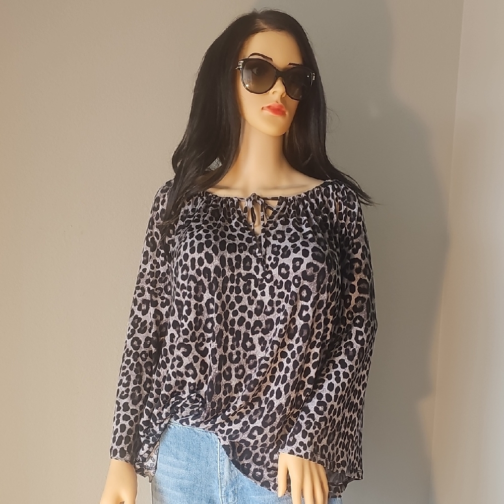 MICHAEL Michael Kors Leopard Print Blouse